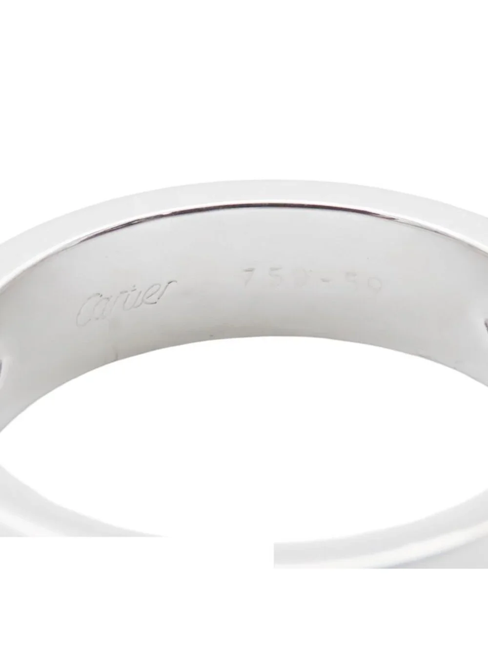 Cartier Love Ring White Gold 18K Diamond Half 59